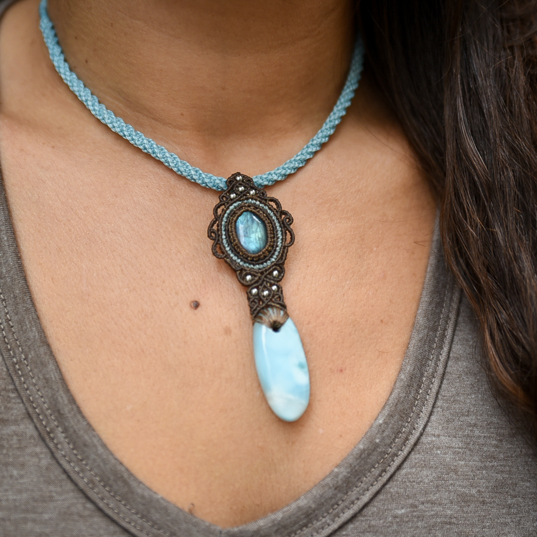Collar con Labradorita y Larimar
