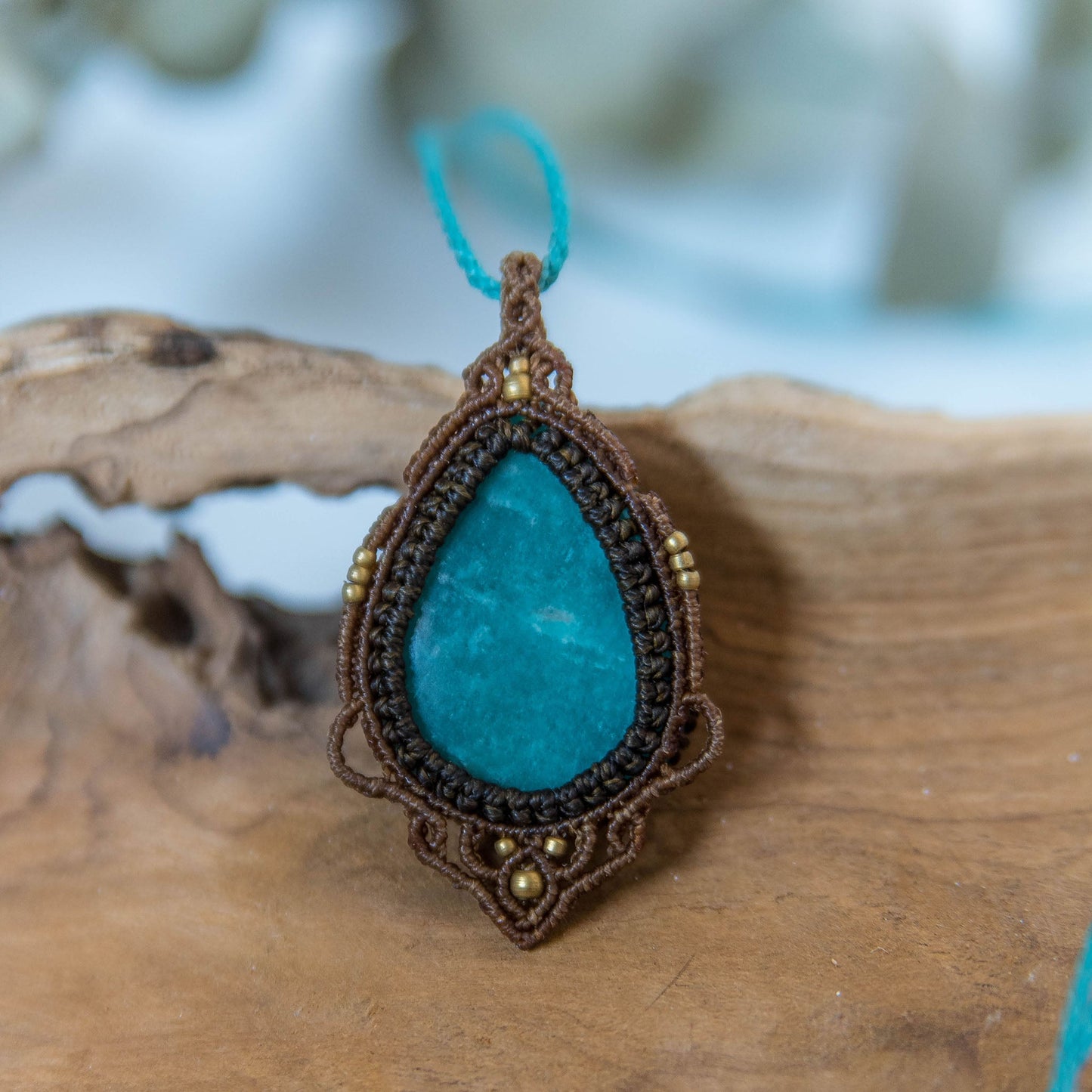 Collar hecho a mano con Amazonita