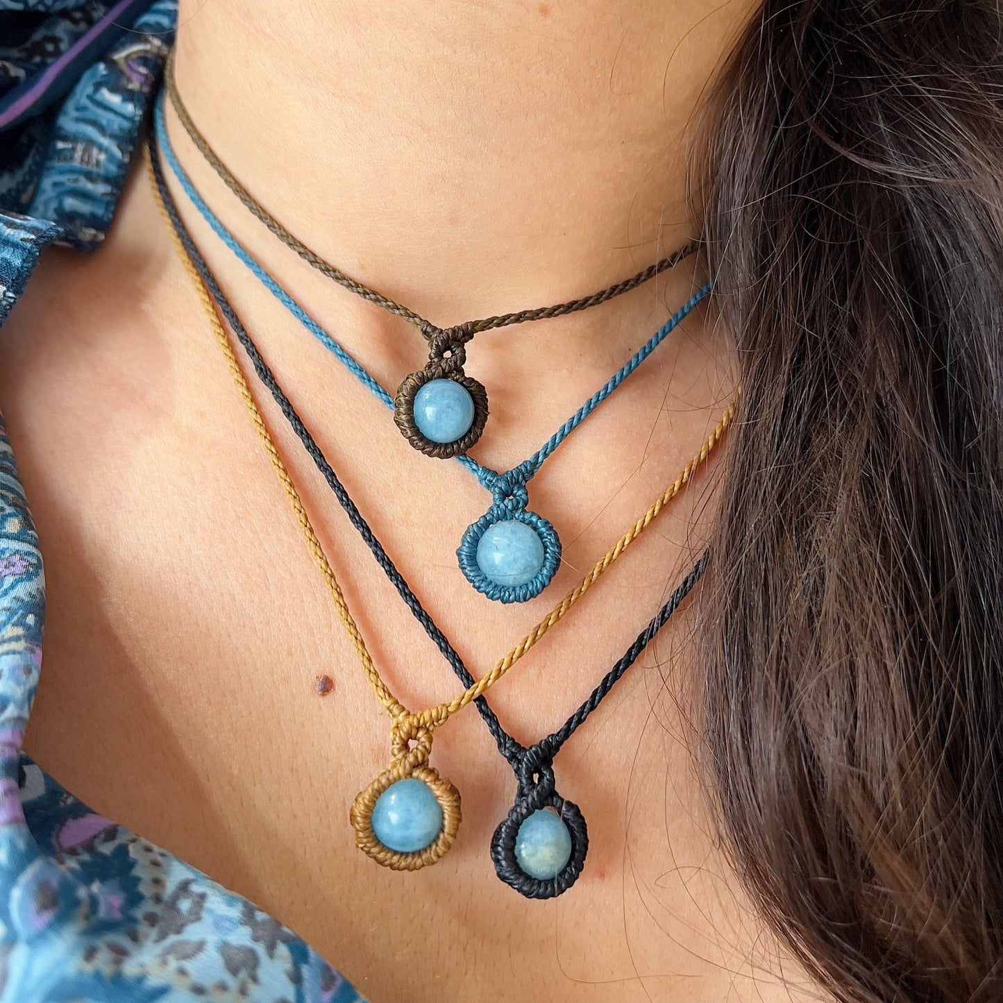 Collares Aguamarina