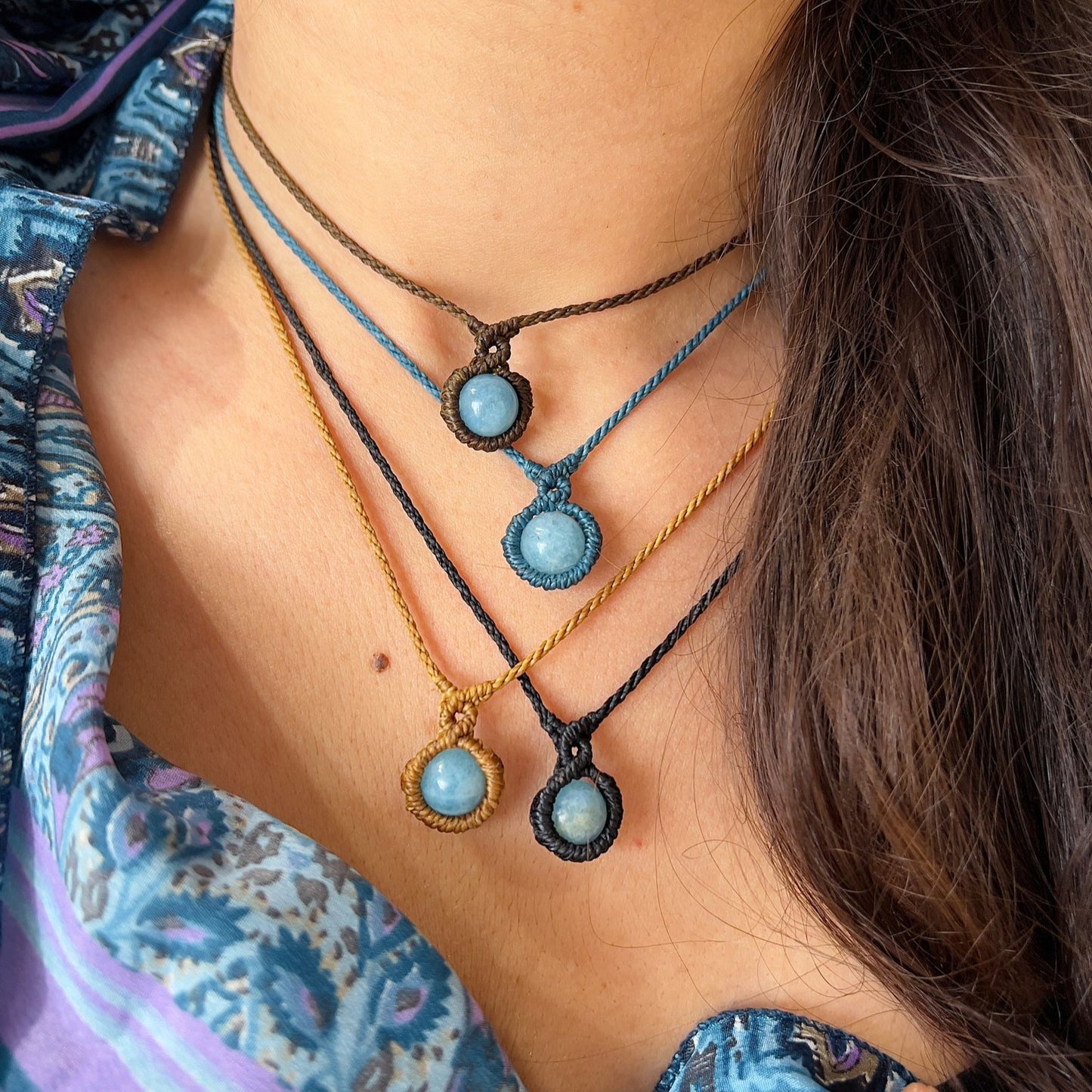 Collares Aguamarina
