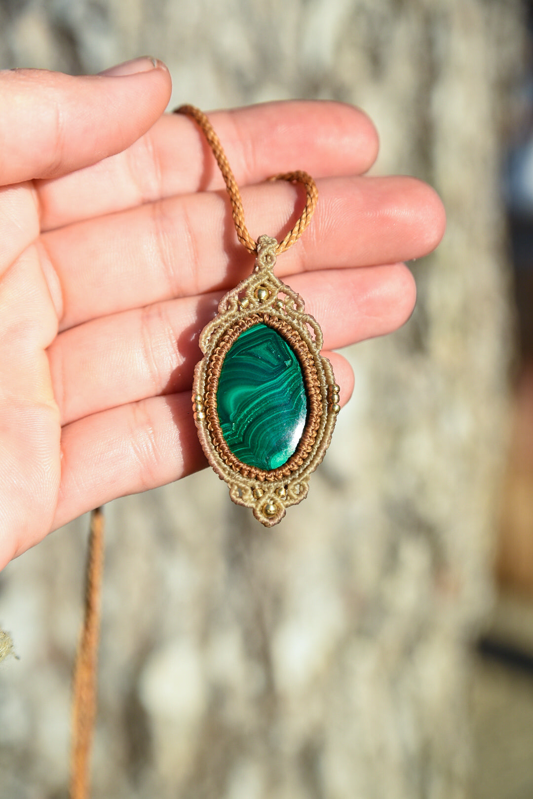 Colgante con Malaquita