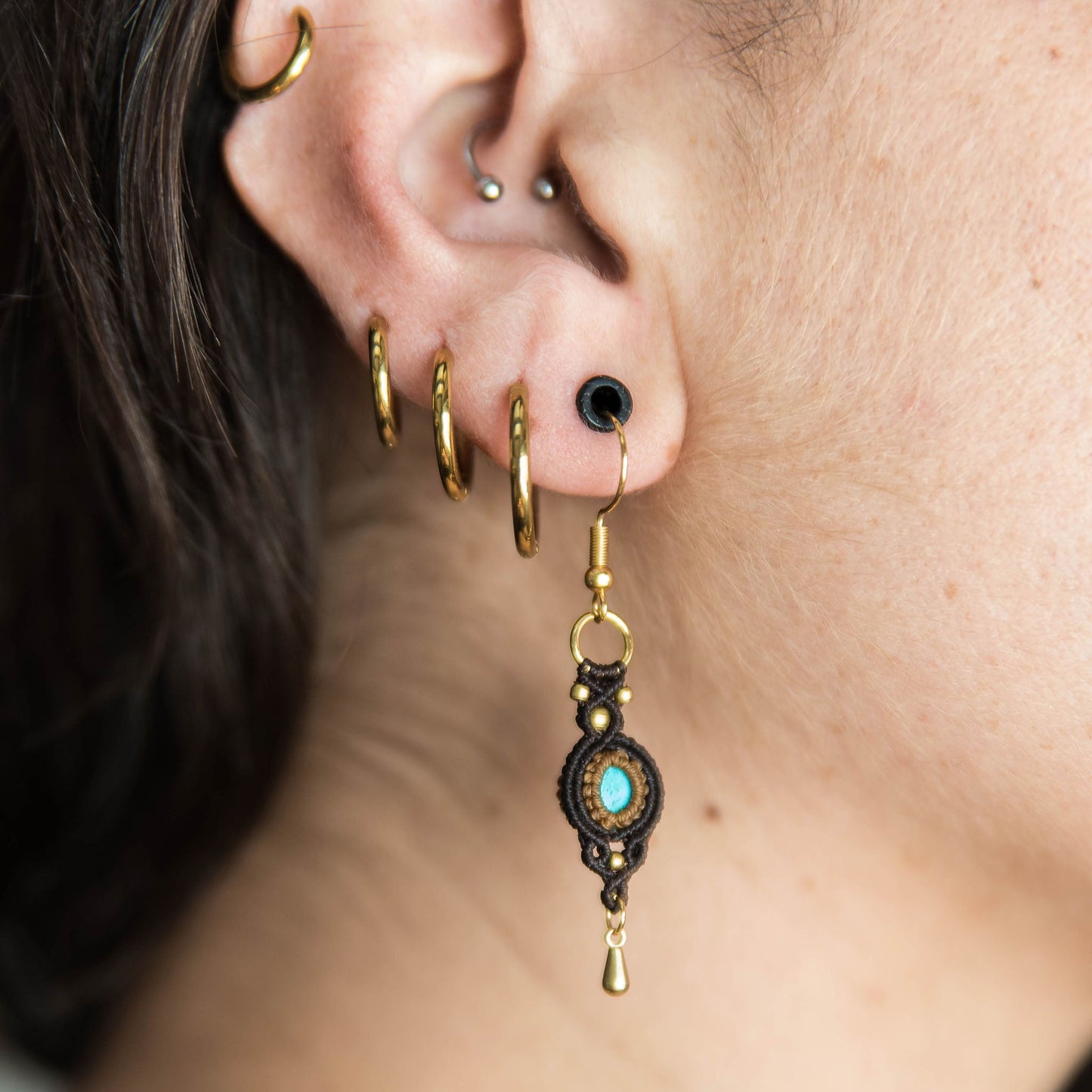 Pendientes con Turquesas Tibetanas