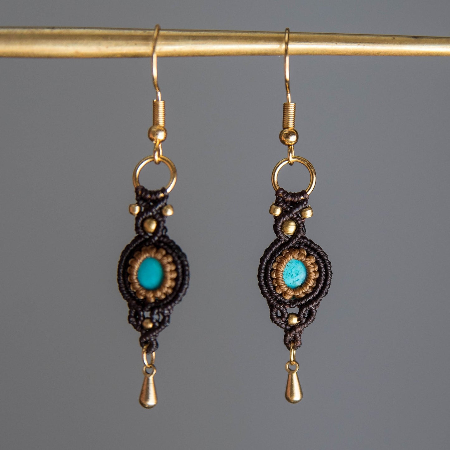 Pendientes con Turquesas Tibetanas