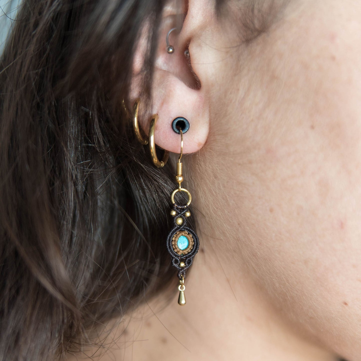 Pendientes con Turquesas Tibetanas