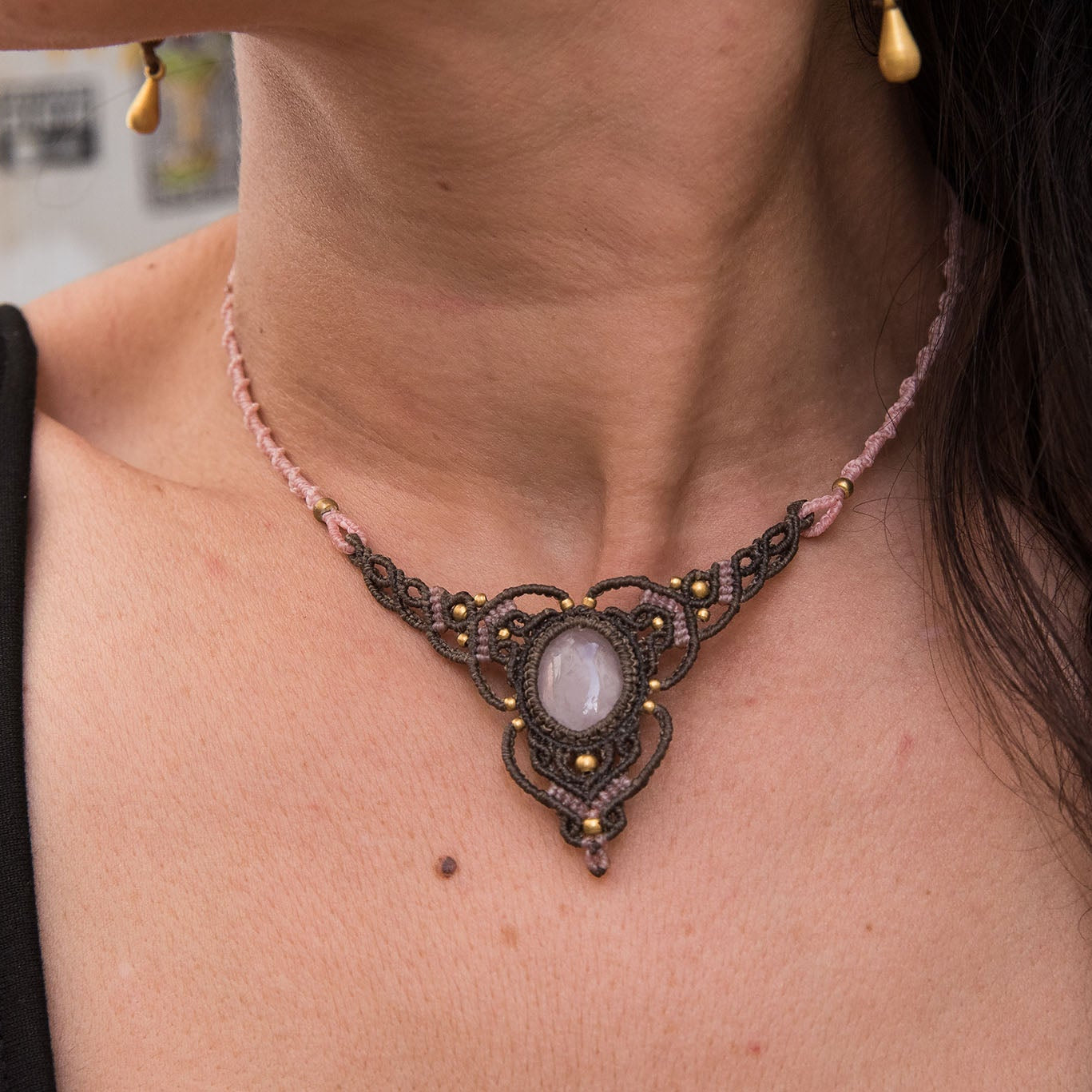 Rose Quartz Choker