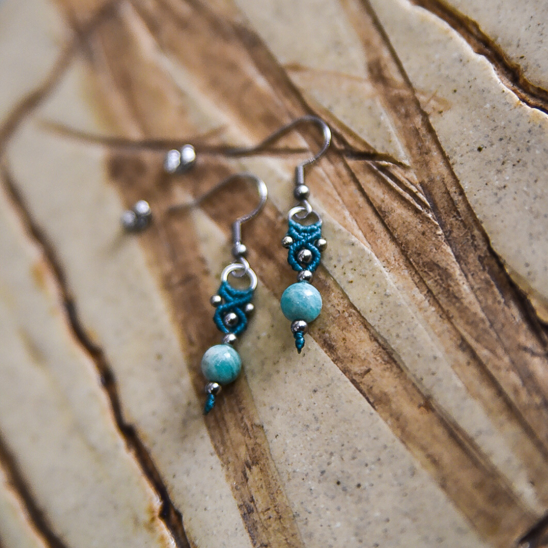 Pendientes con Amazonita