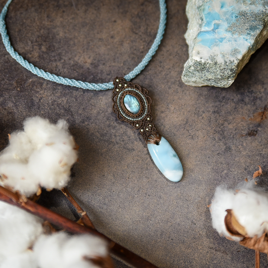 Collar con Labradorita y Larimar
