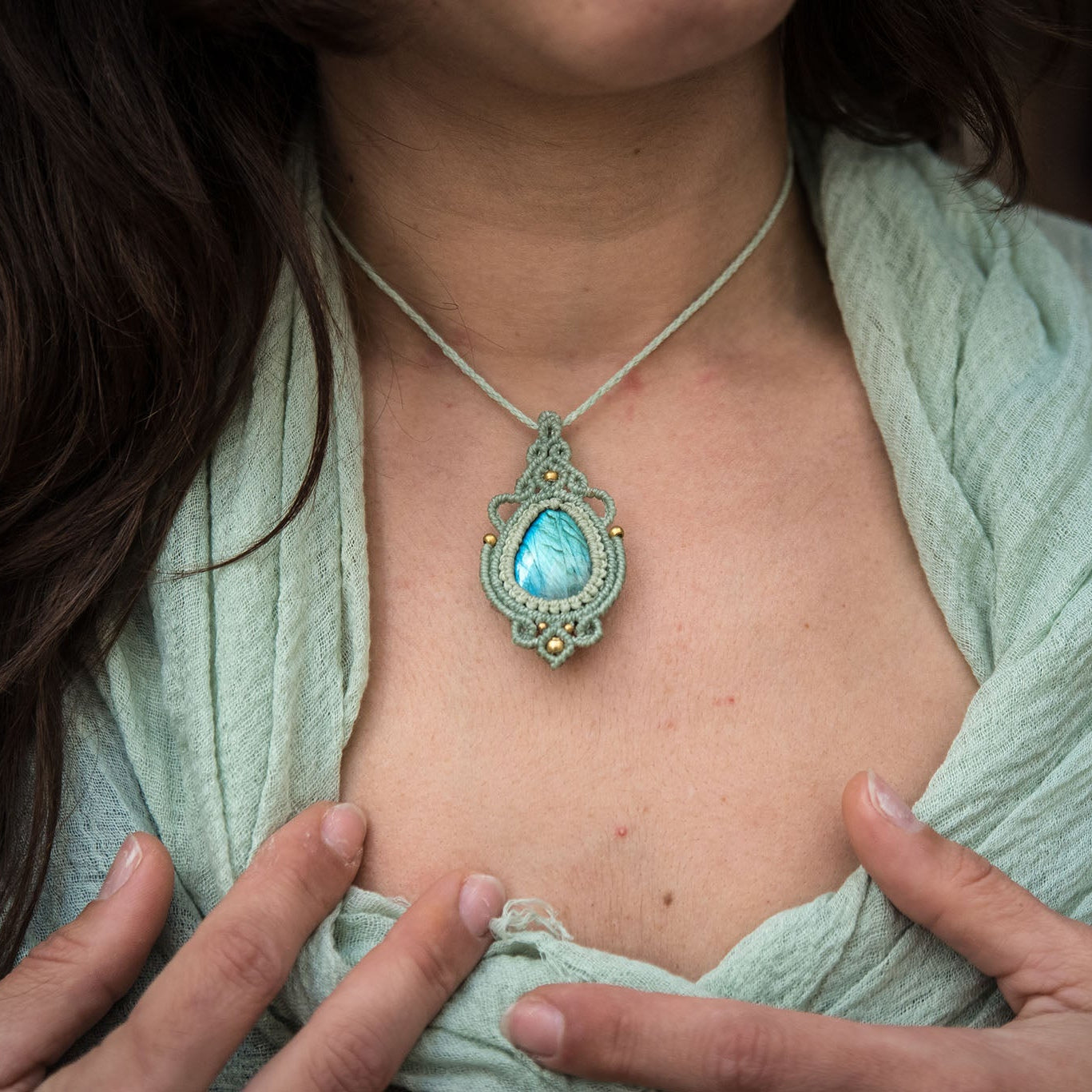 Necklace with Labradorite