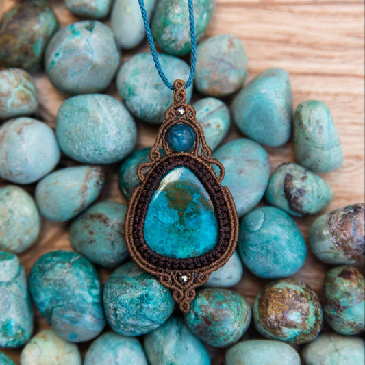 Collar con Crisocola y Apatita