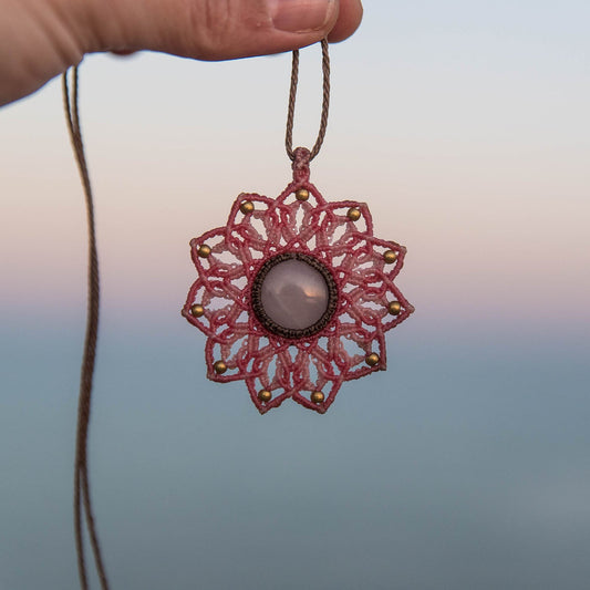 Mandala con Cuarzo Rosa