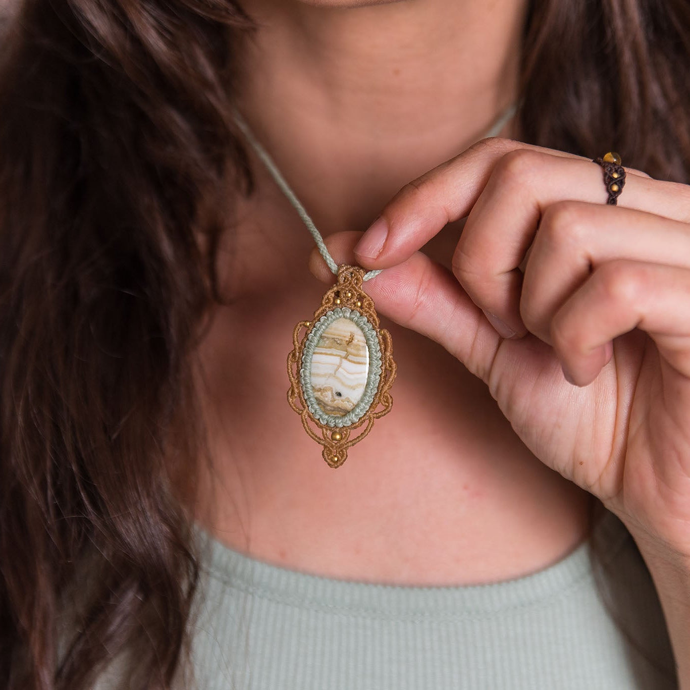 Collar con Jaspe Saturno