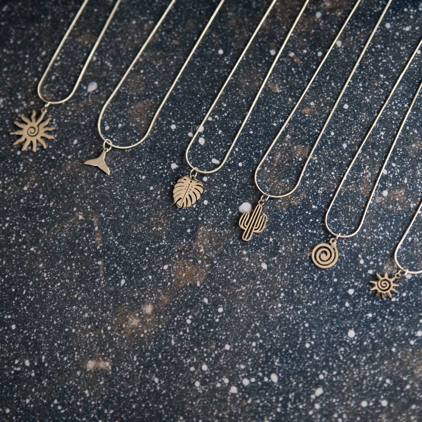 Collares de acero plateado