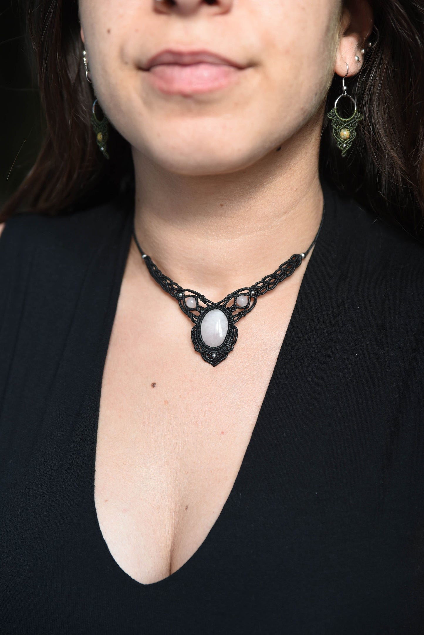 Gargantilla con Cuarzos Rosas