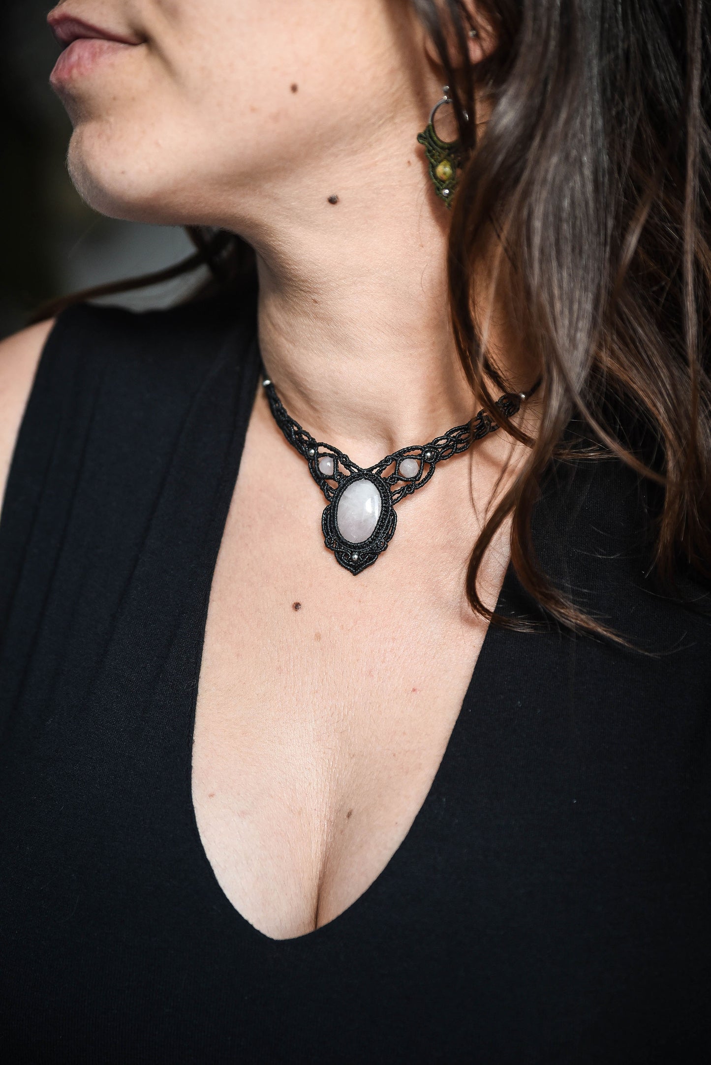 Gargantilla con Cuarzos Rosas