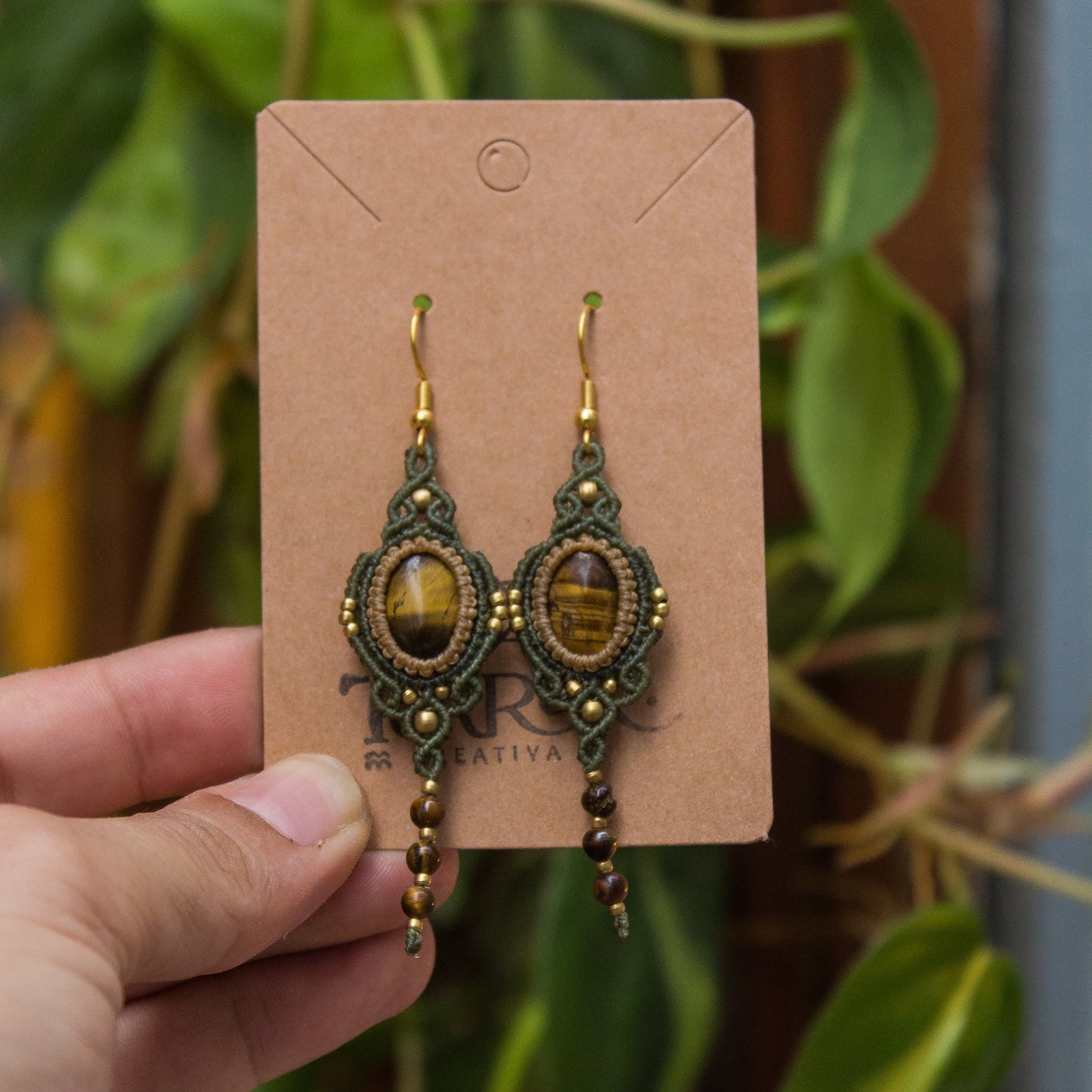 Pendientes con Ojos de tigre