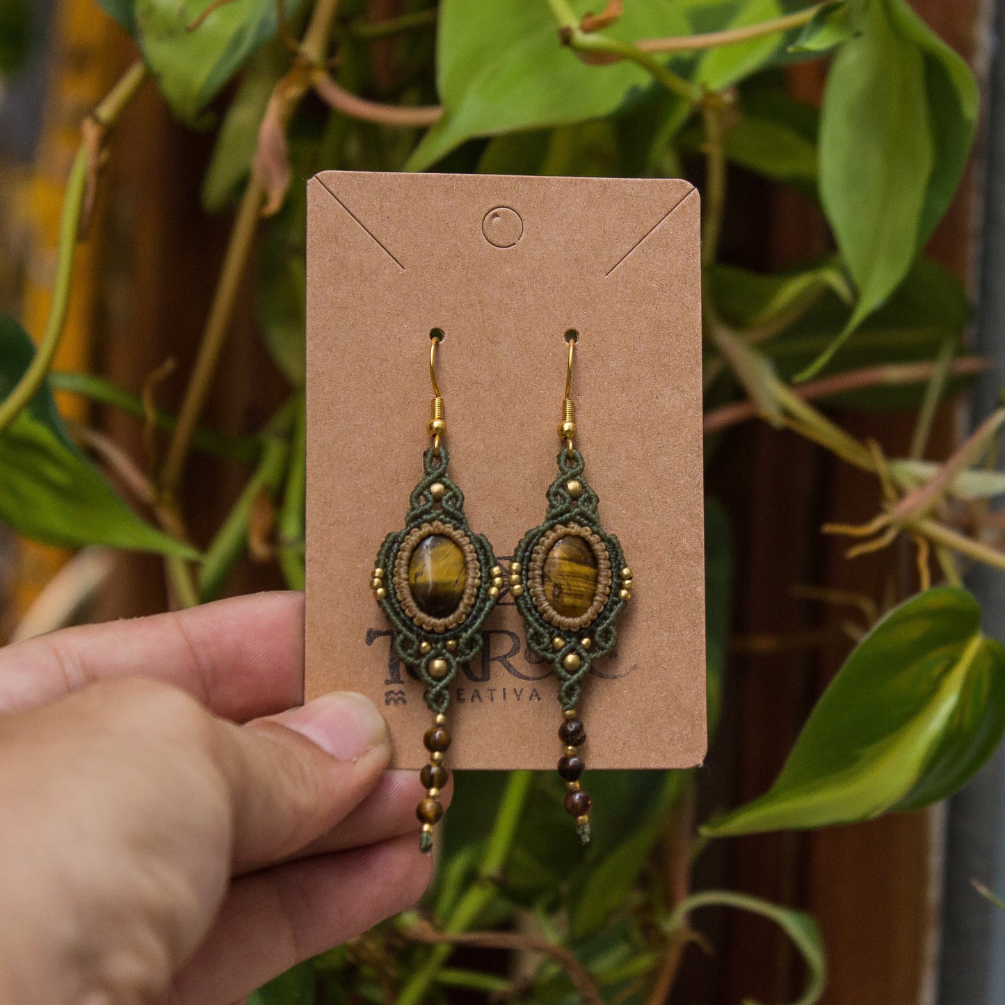 Pendientes con Ojos de tigre