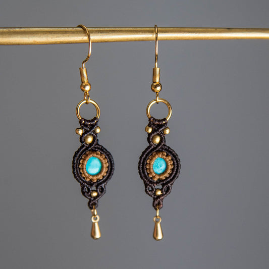 Pendientes con Turquesas Tibetanas