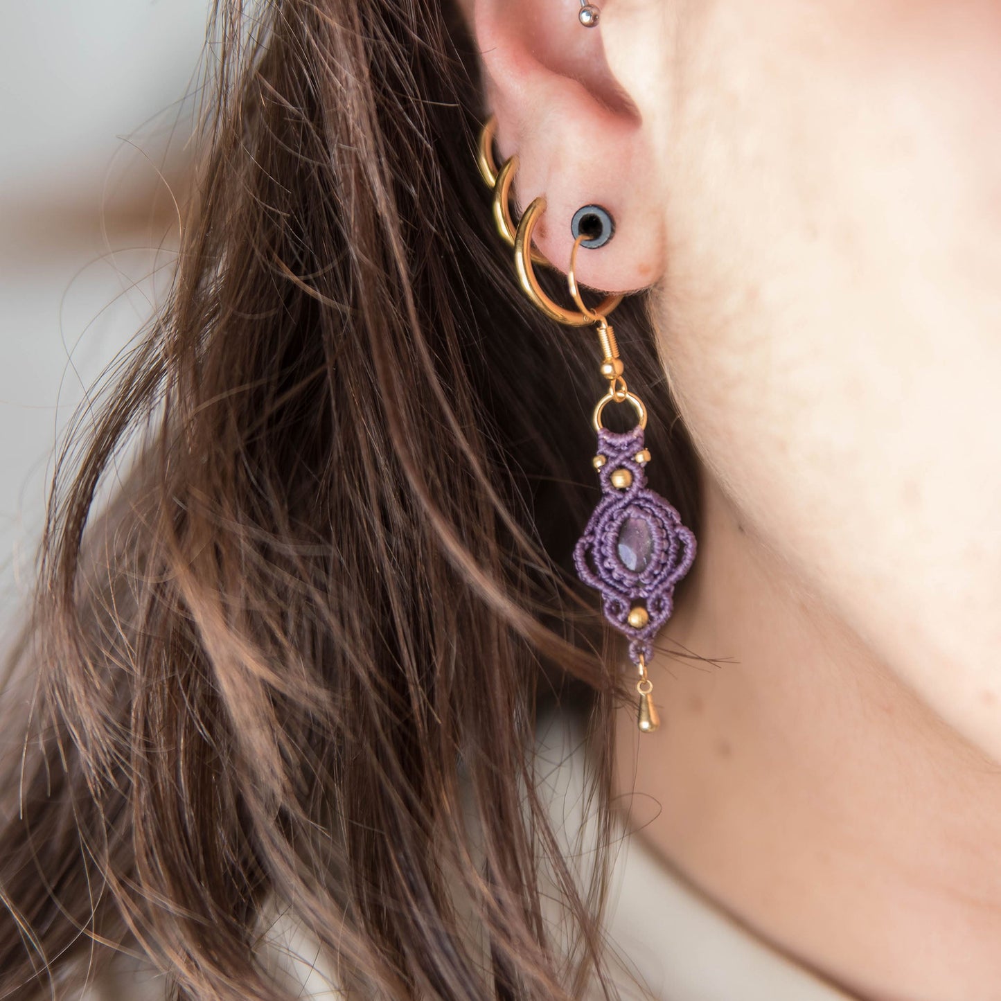 Pendientes con Labradoritas