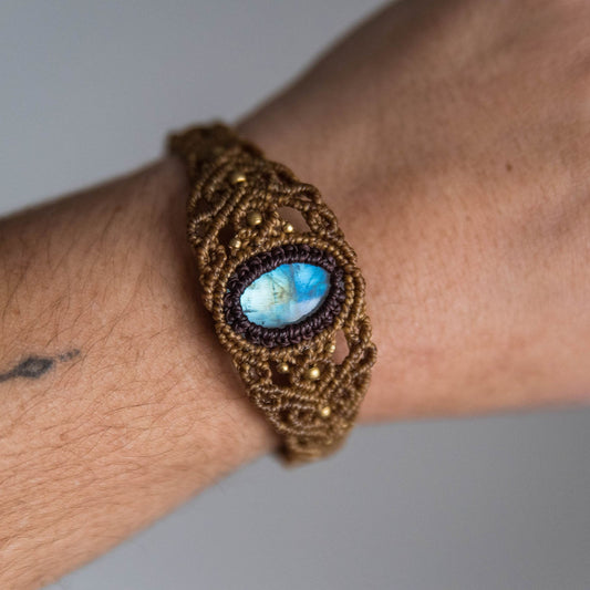 Brazalete Unuk con Piedra Lunar
