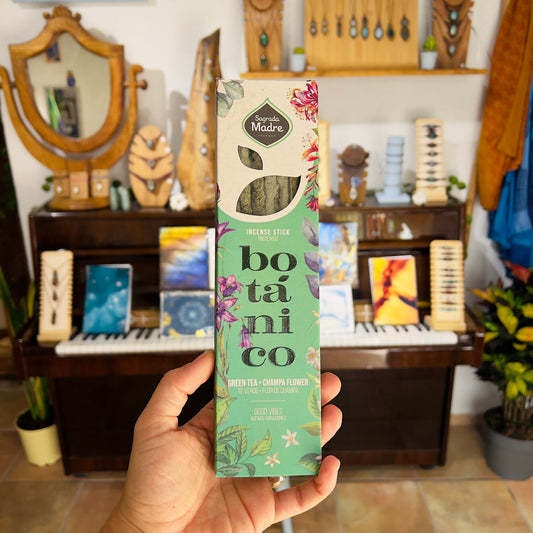 Incienso botánico de Té verde y flor de Champa