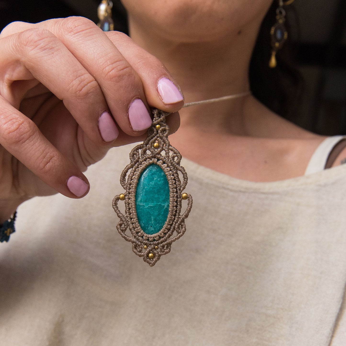 Necklace with Amazonite