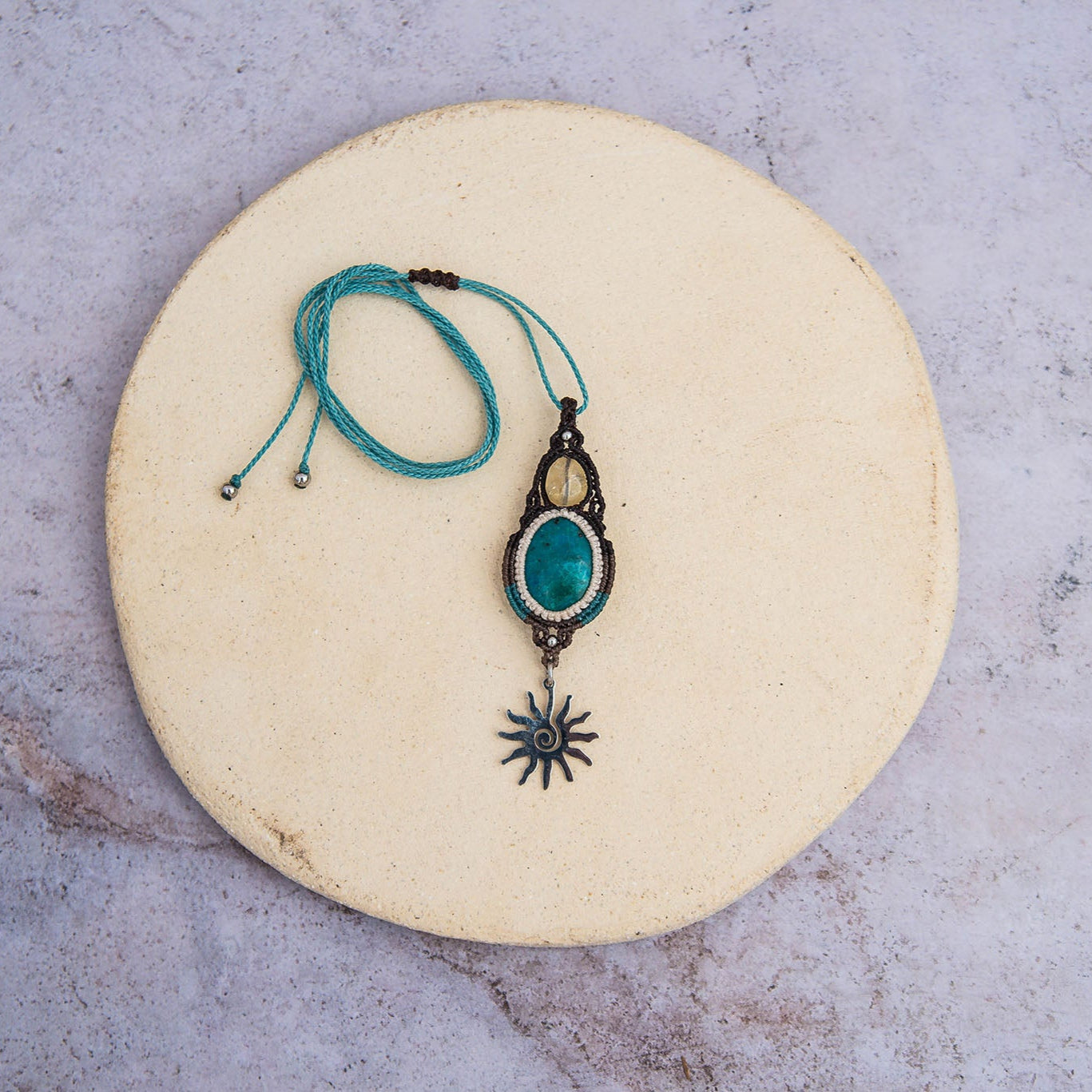 Collar con Crisocola y Citrino
