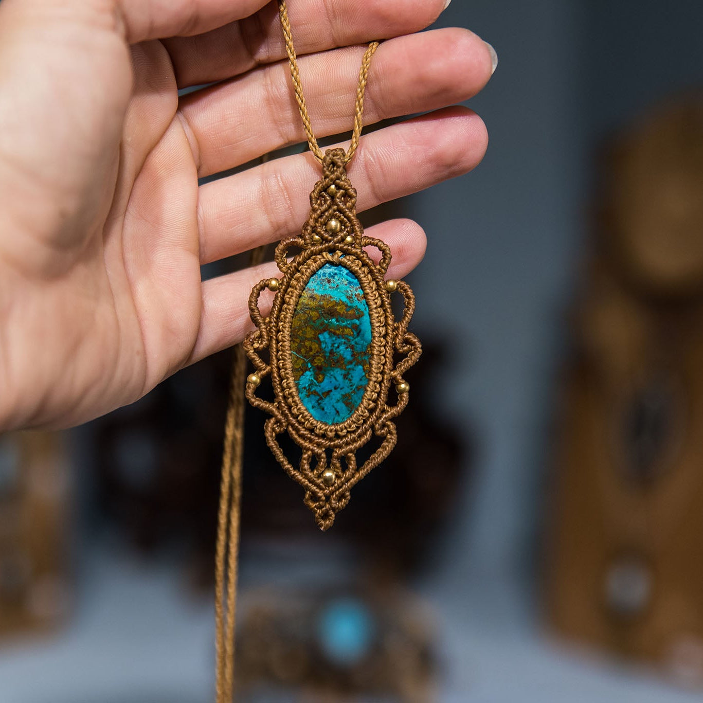 Necklace with Chrysocolla