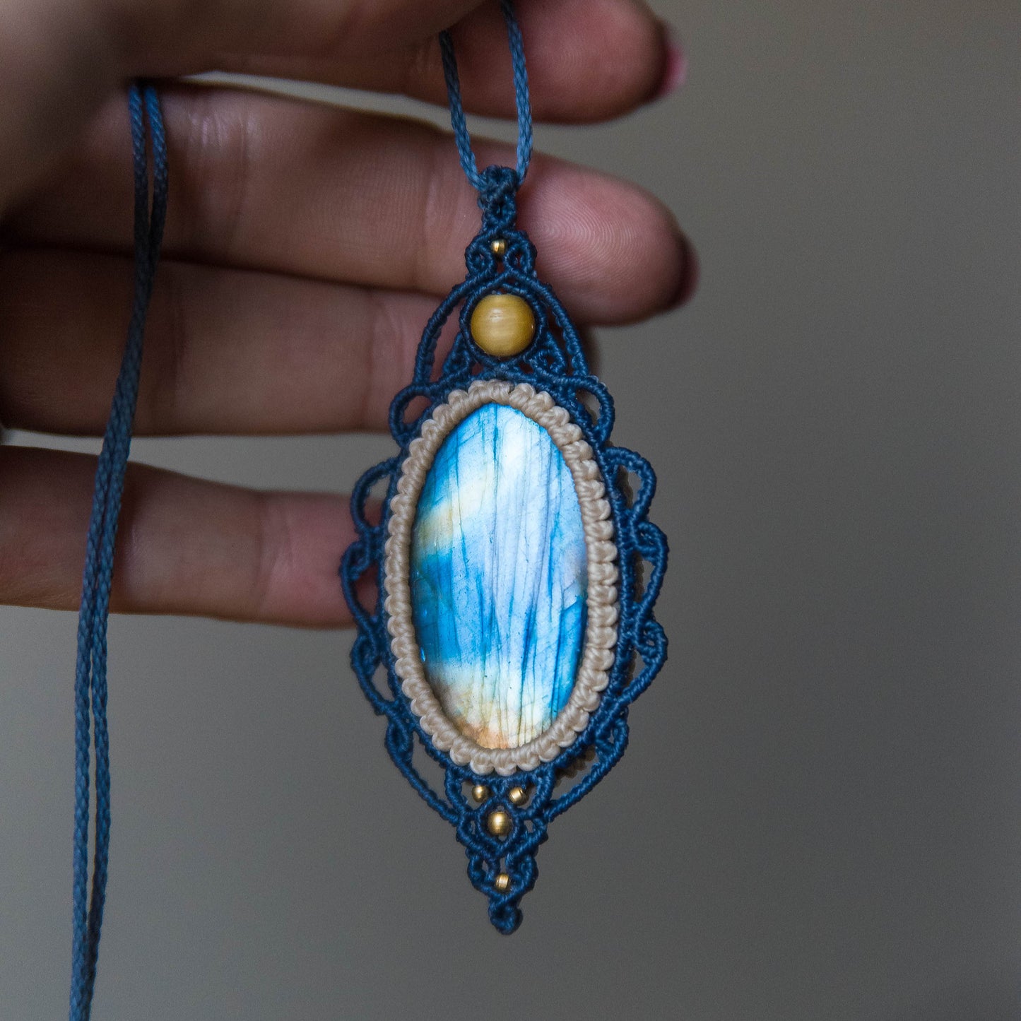 Colgante con Labradorita y Ojo de tigre